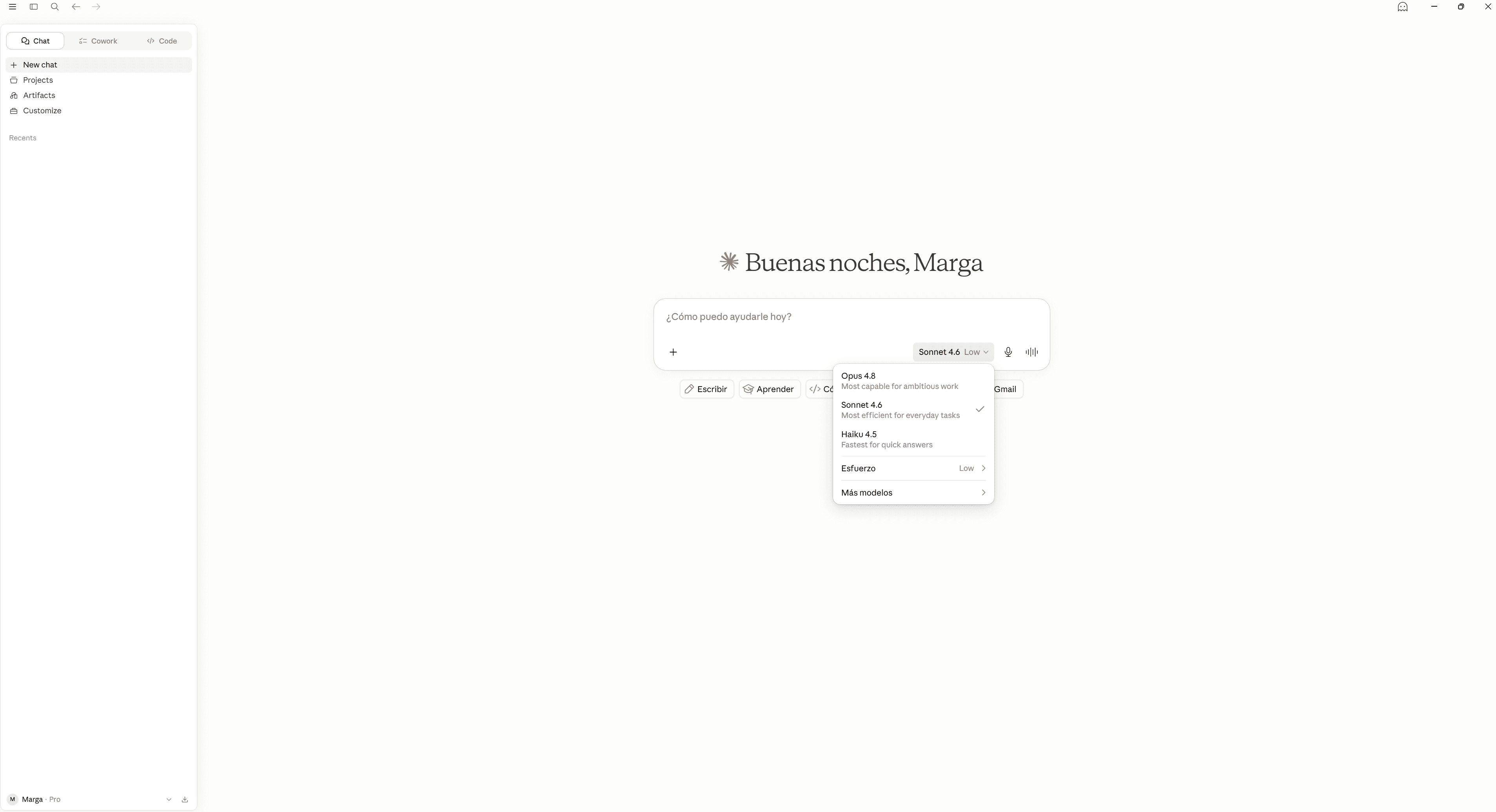 Estado actual: La app de escritorio de Claude: Chat, Cowork y Code